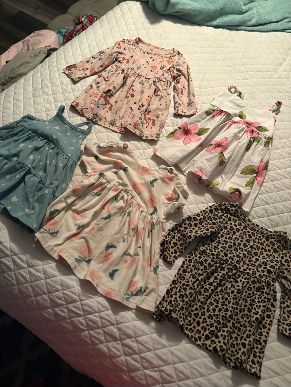 Girls' Mixed Dress Lot - Floral, Leopard & Pastel Prints
